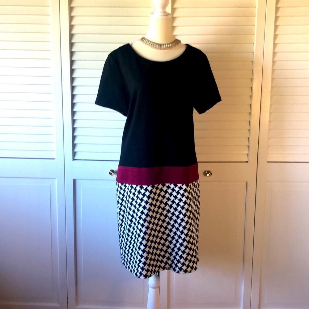 Maggy London Black and Red Mini Dress